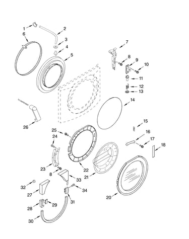 Door and latch parts
