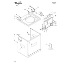 Whirlpool GSQ9631LW1 top and cabinet parts diagram