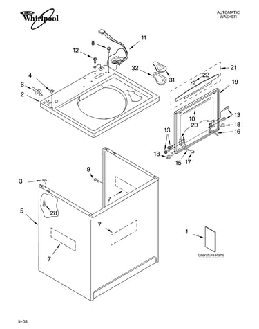 Top and cabinet parts