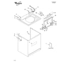 Whirlpool GSQ9633LW1 top and cabinet parts diagram
