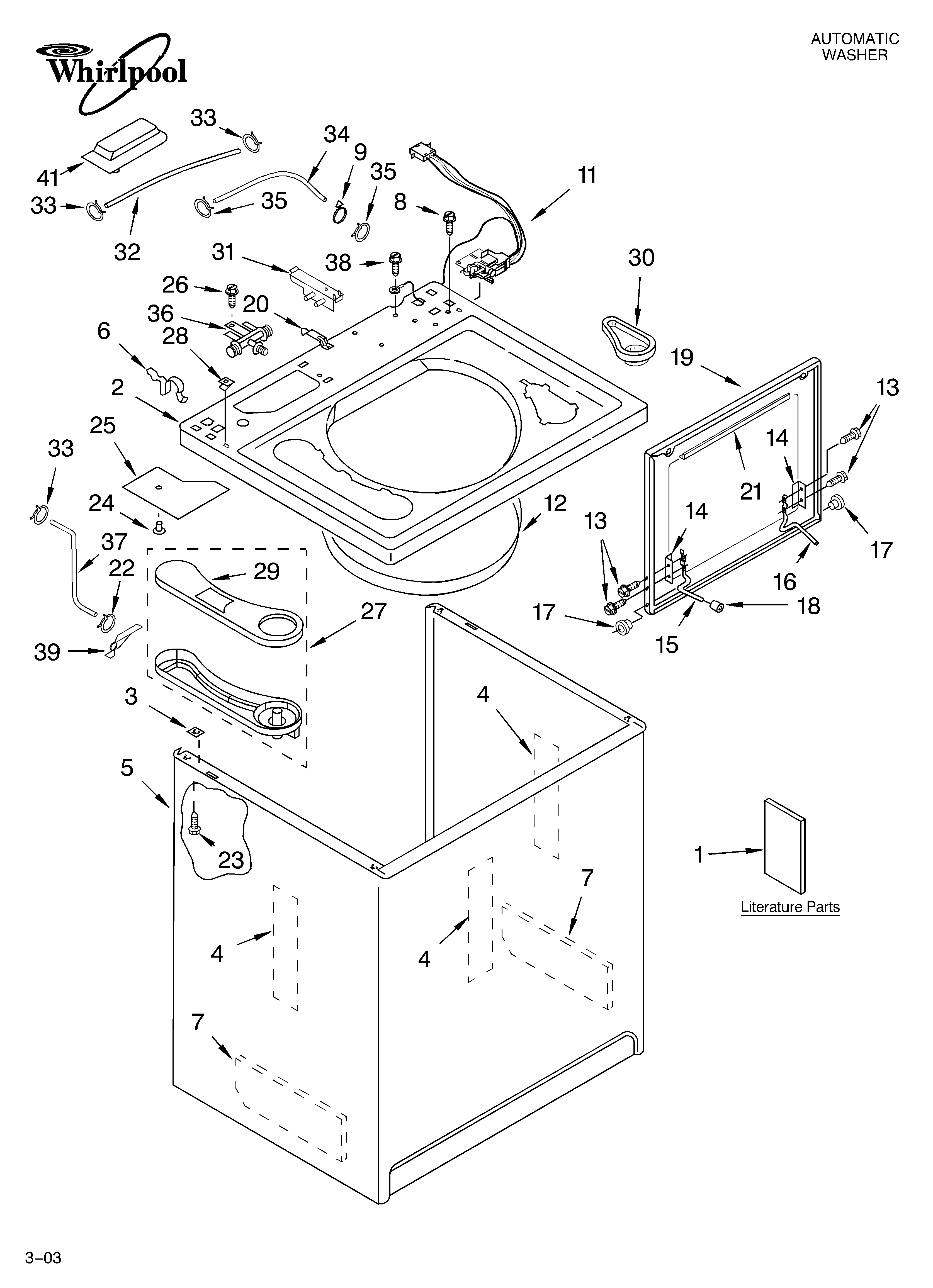 Top and cabinet parts