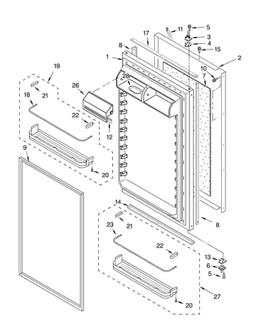 Refrigerator door parts