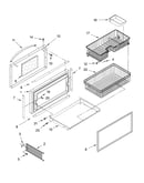 Freezer door and basket parts