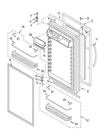 Refrigerator door parts