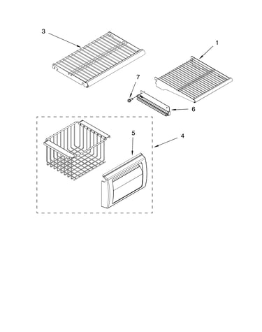 Freezer shelf parts