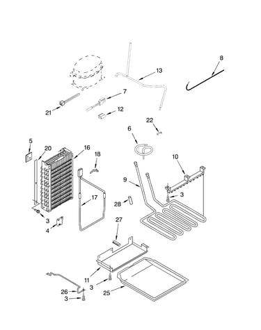 Lower unit and tube parts