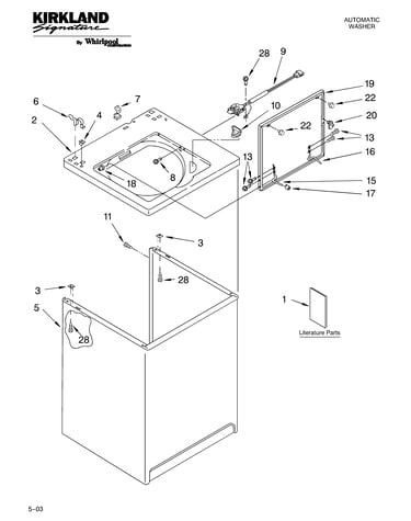 Top and cabinet parts