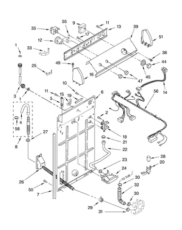 Control and rear panel parts