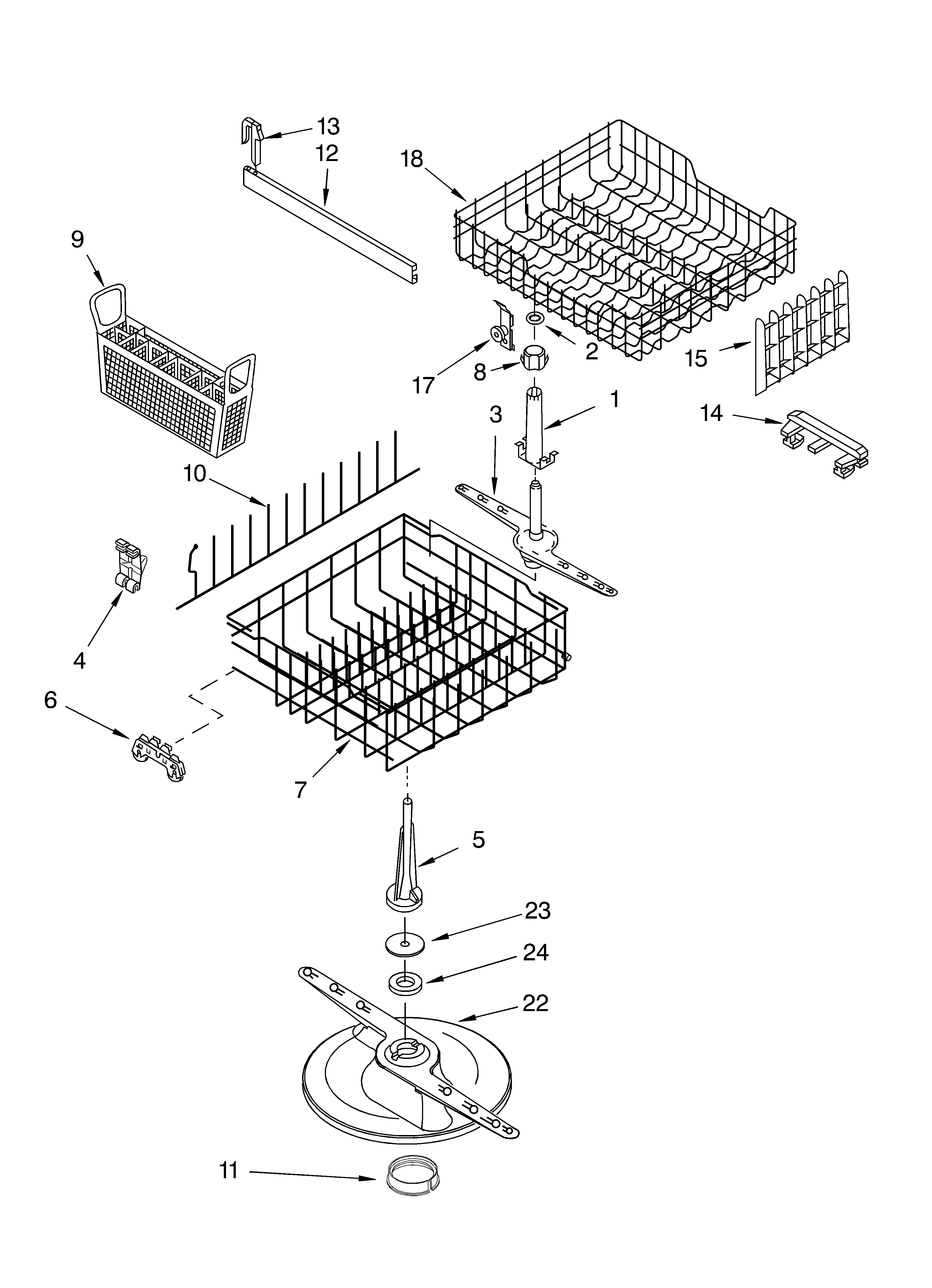 Dishrack parts