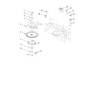 Whirlpool YGH7145XFB2 magnetron and turntable parts diagram