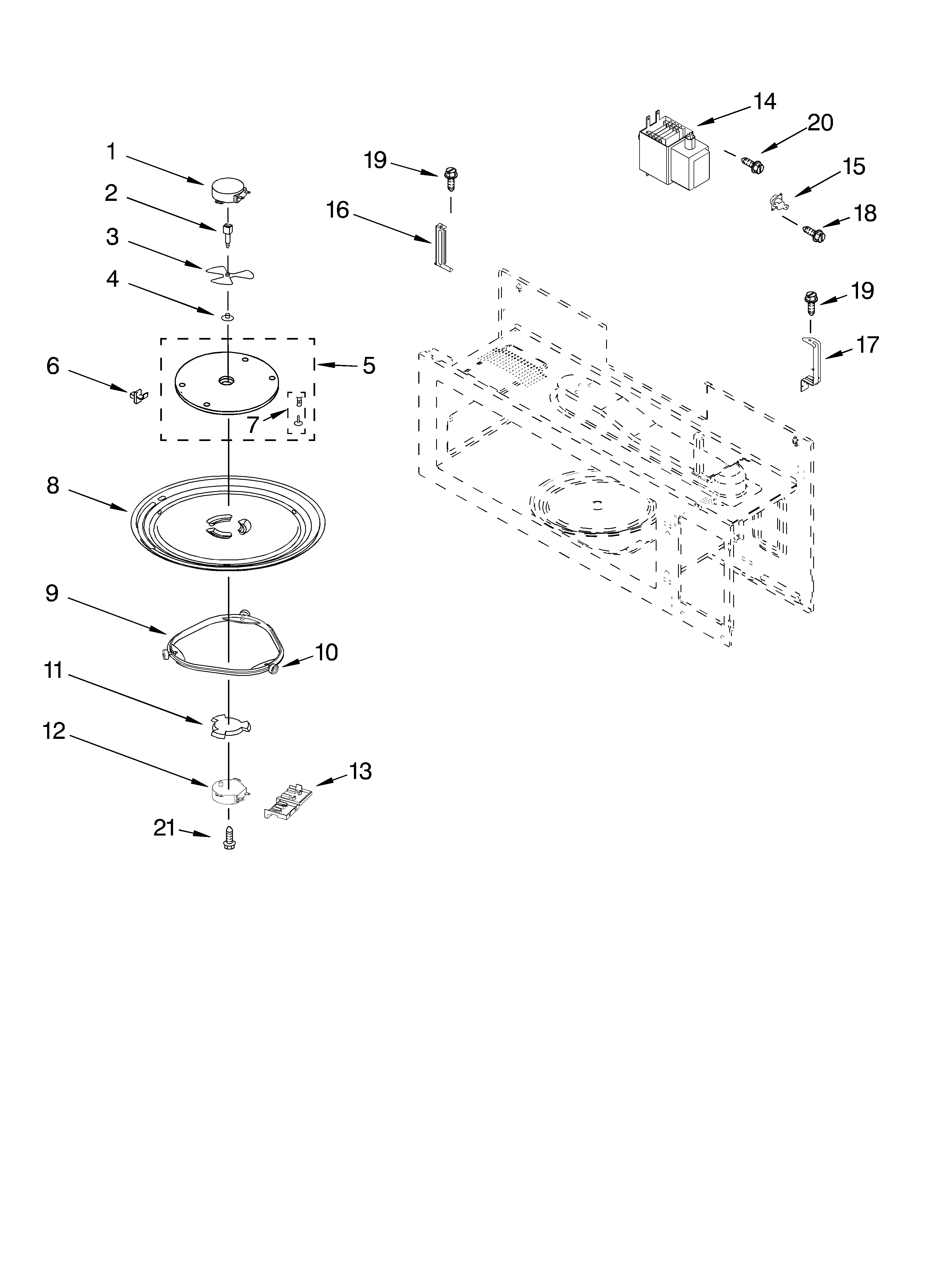 MAGNETRON AND TURNTABLE PARTS
