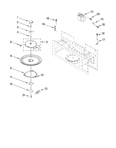 Magnetron and turntable parts
