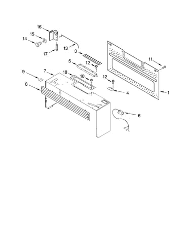 Cabinet and installation parts