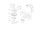 KitchenAid YKHMS147HWH2 magnetron and turntable parts diagram