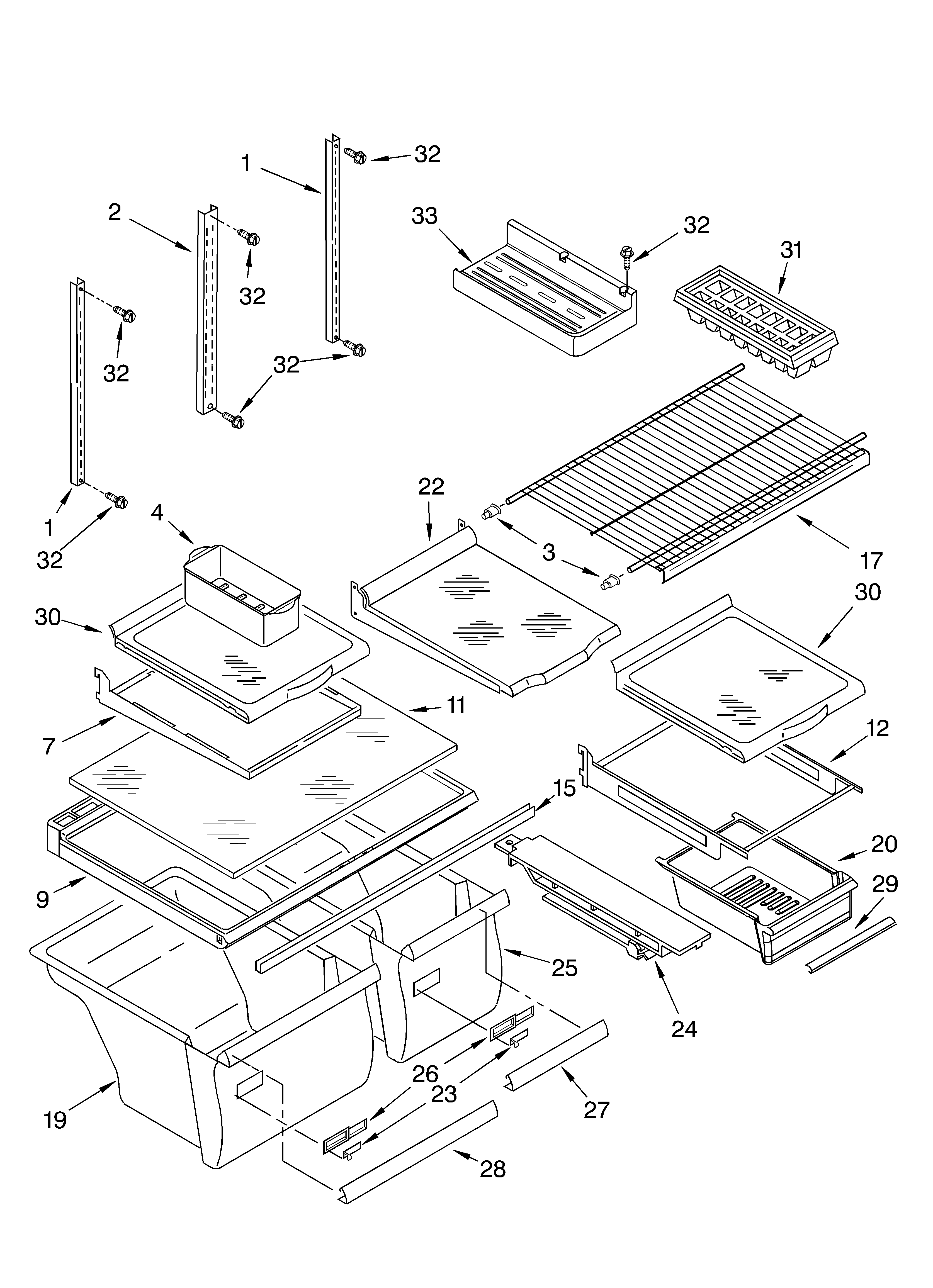 Shelf parts