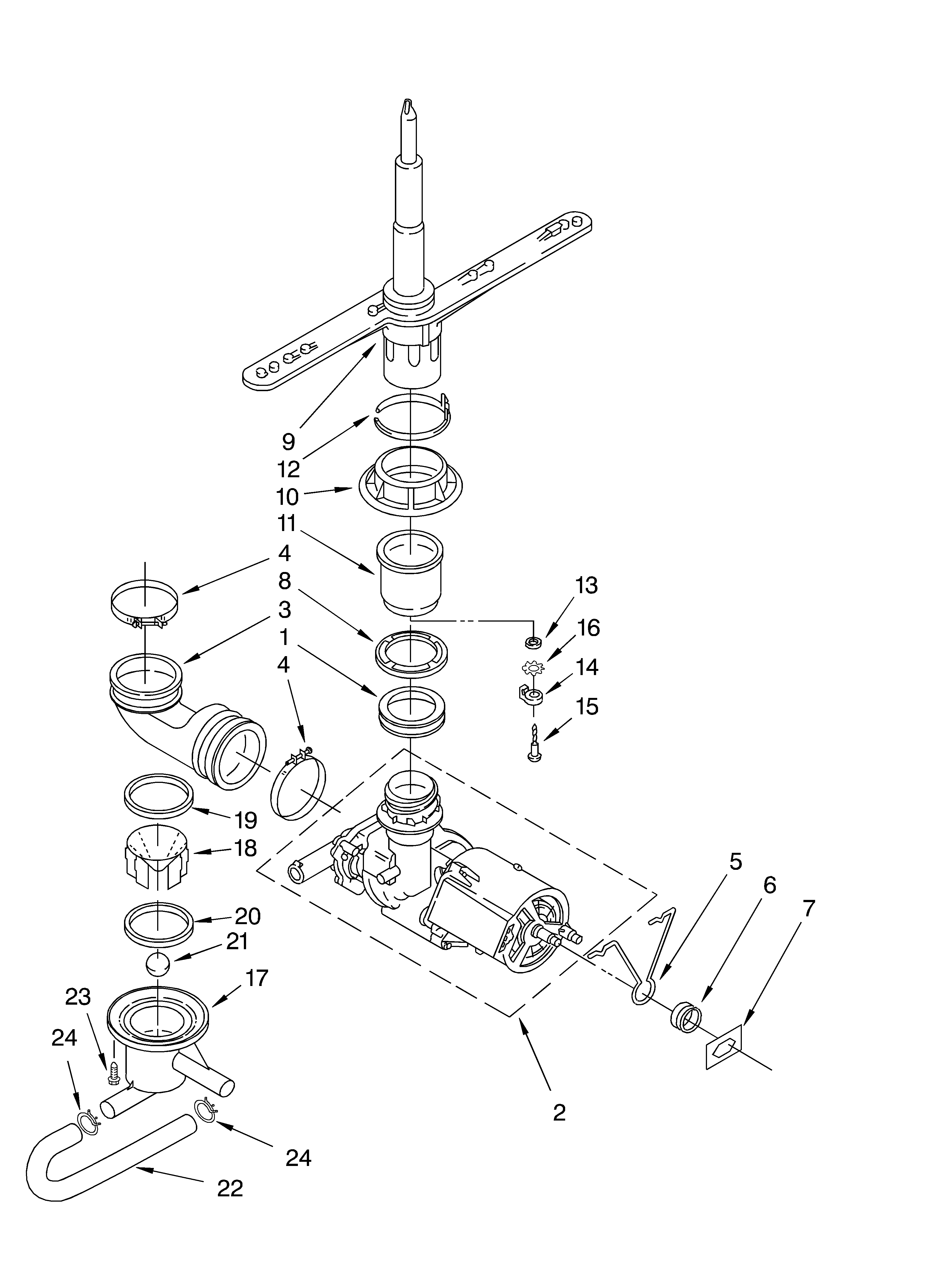 PUMP AND SPRAY ARM PARTS