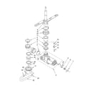 Whirlpool DU810SWLQ0 pump and spray arm parts diagram