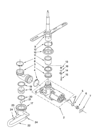Pump and spray arm parts