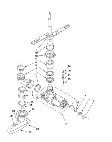 Pump and spray arm parts