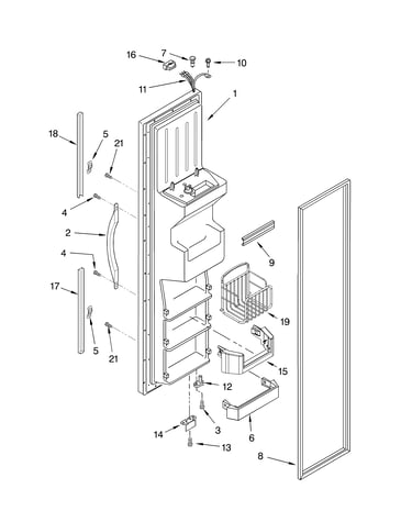 Freezer door parts