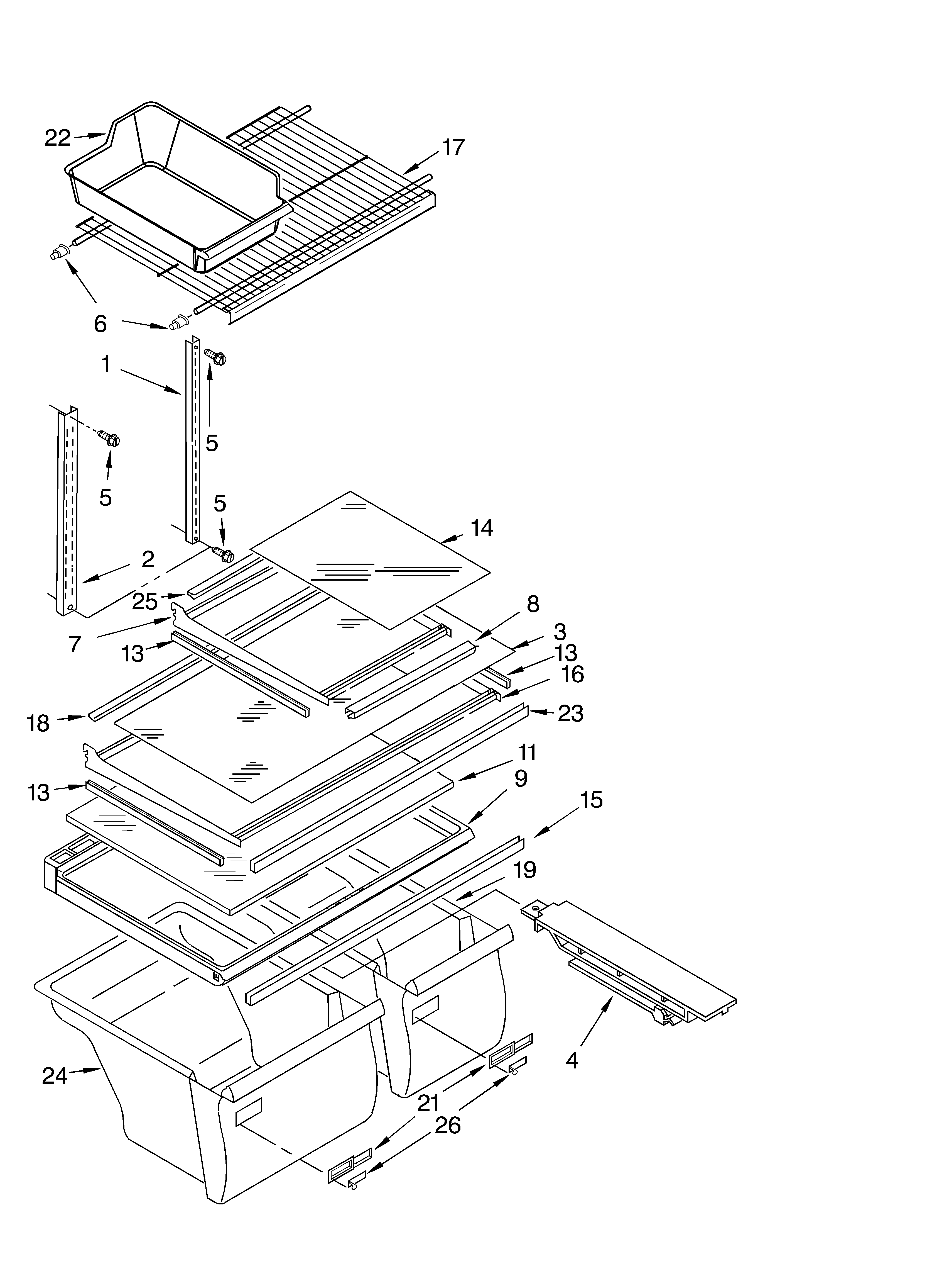 Shelf parts, optional parts