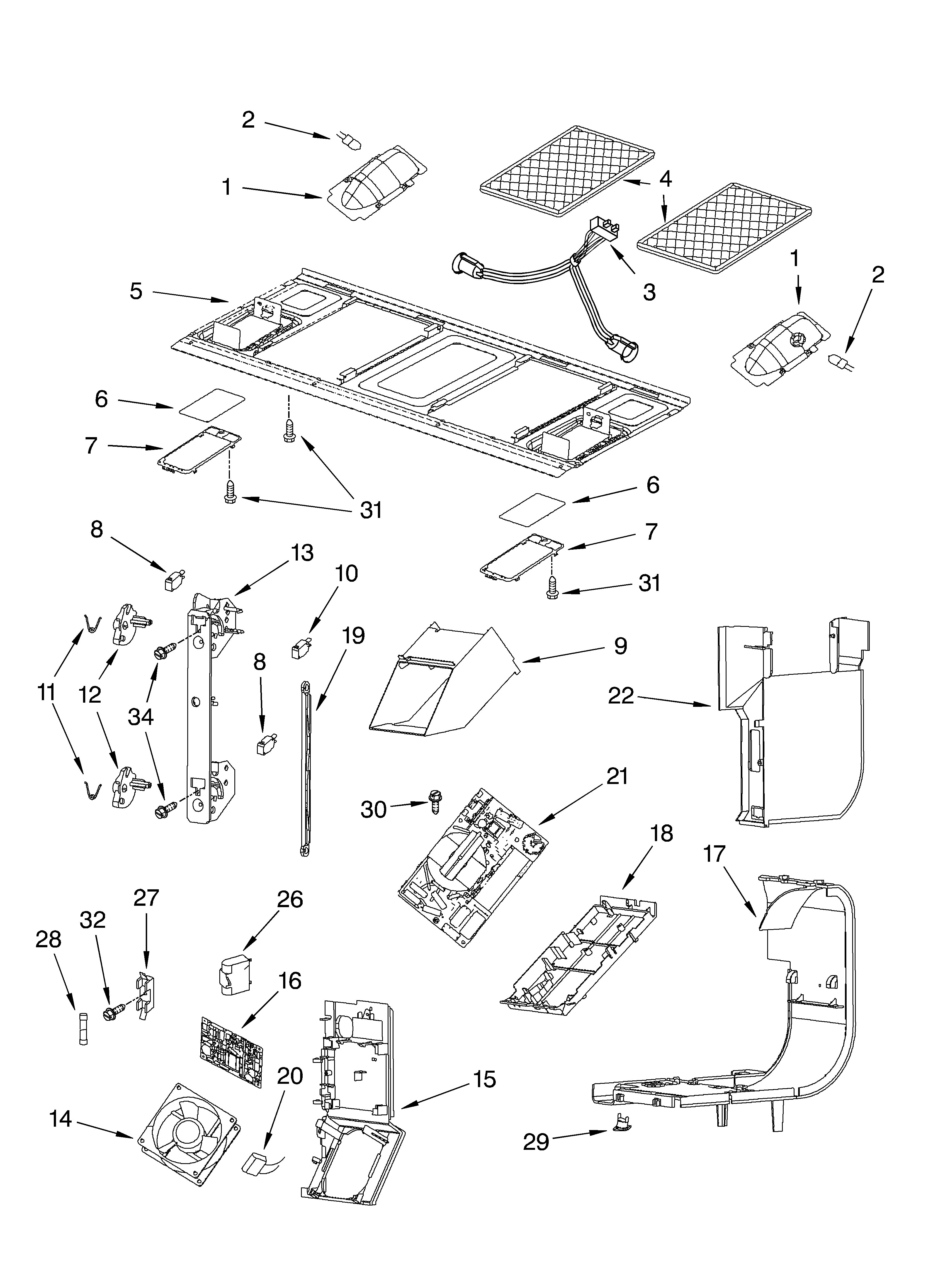 Interior and ventilation parts