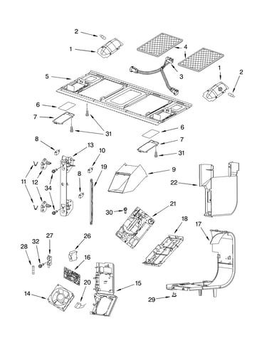 Interior and ventilation parts