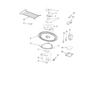 Whirlpool GH9176XMT0 magnetron and turntable parts diagram