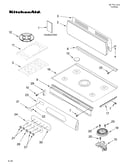 Cooktop, burner and grate parts