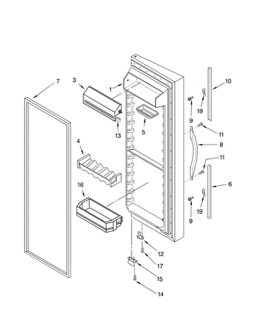 Refrigerator door parts