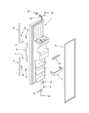 Freezer door parts