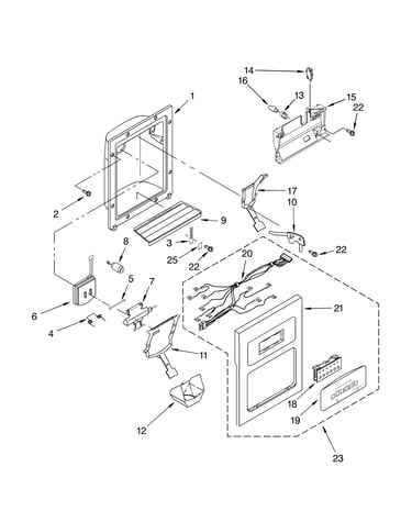 Dispenser front parts
