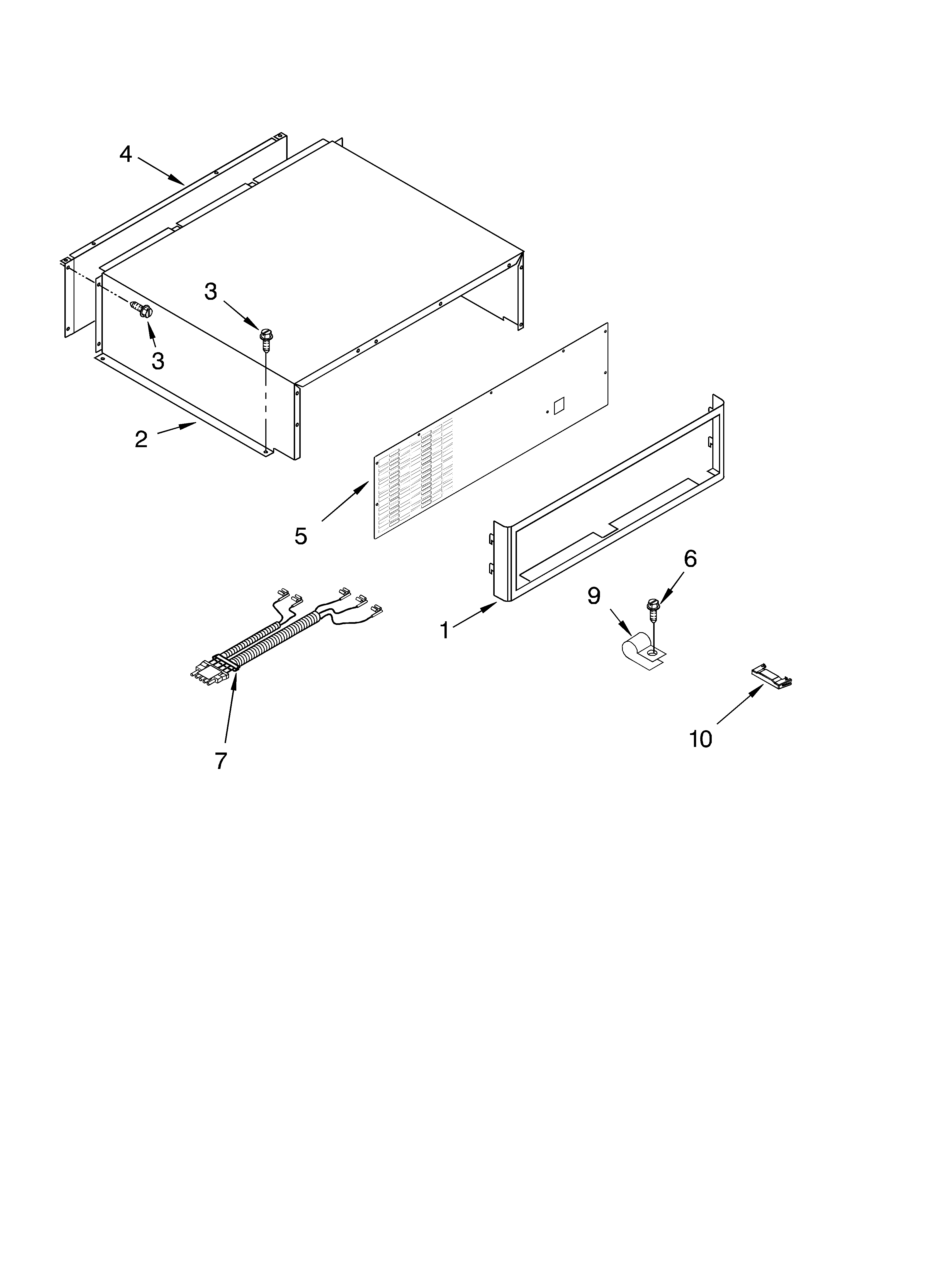 Top grille and unit cover parts