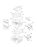 Refrigerator shelf parts