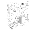 KitchenAid KUIS18NNJB4 cabinet liner and door parts diagram