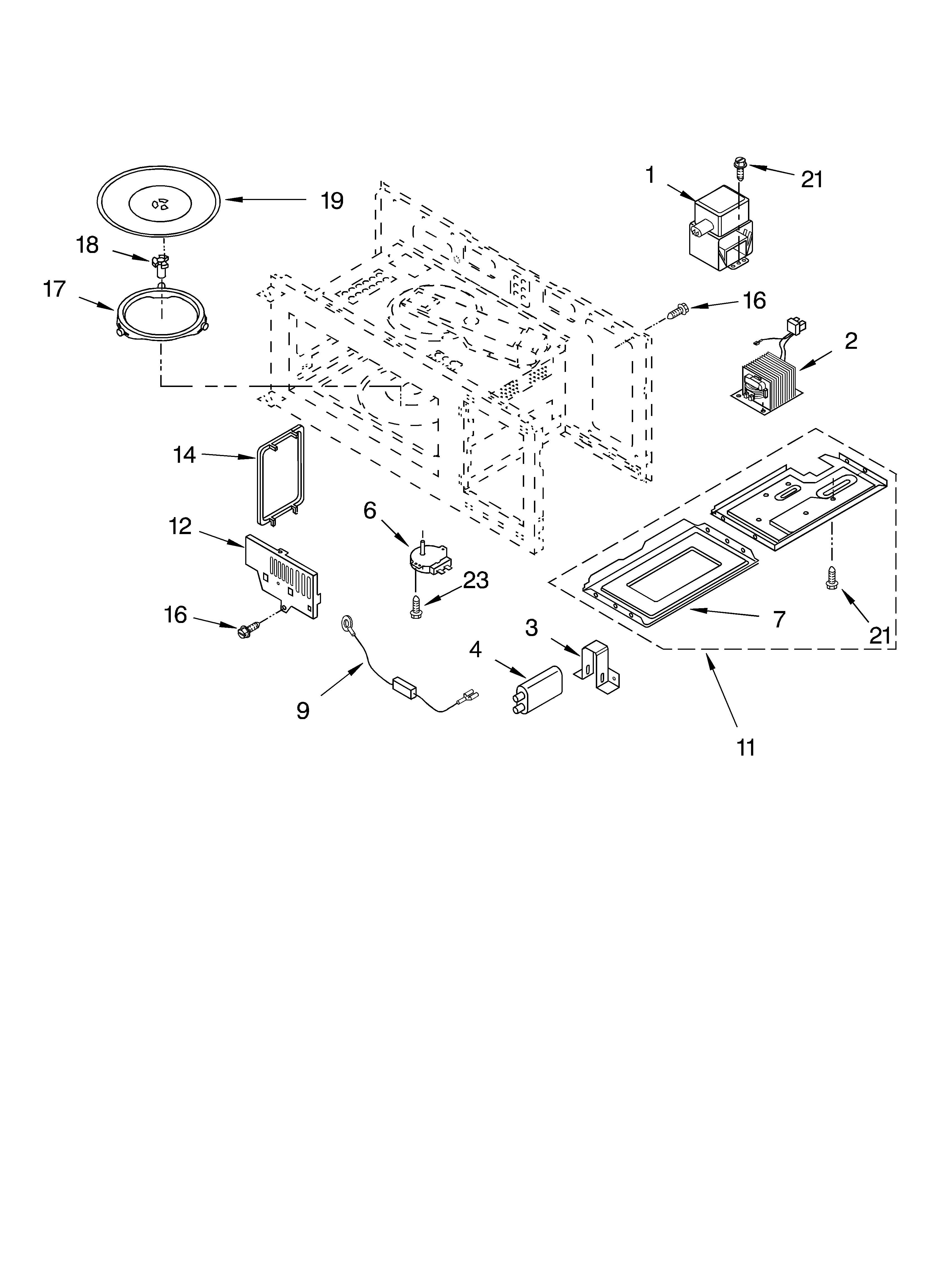Magnetron and air flow parts