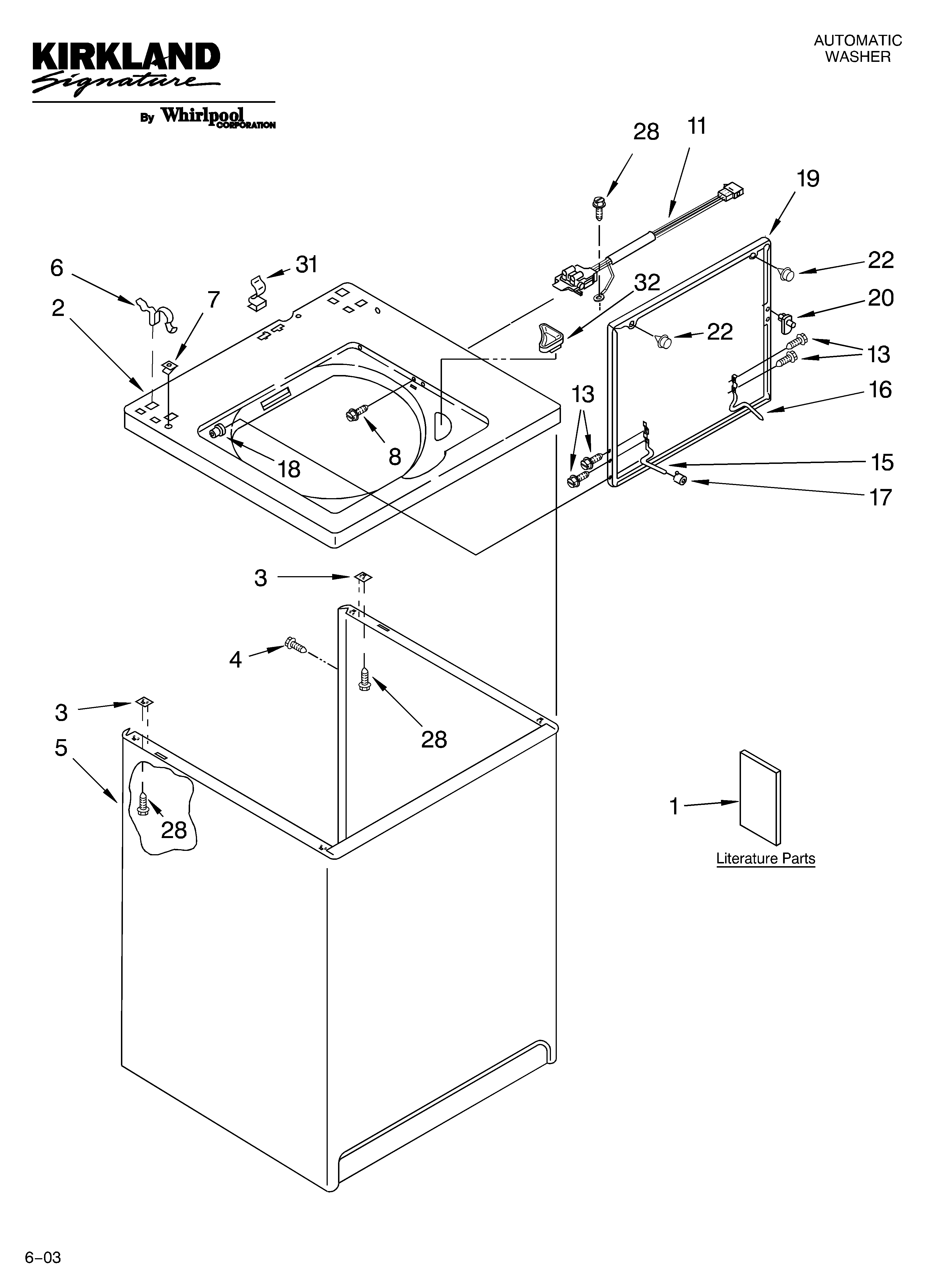TOP AND CABINET PARTS