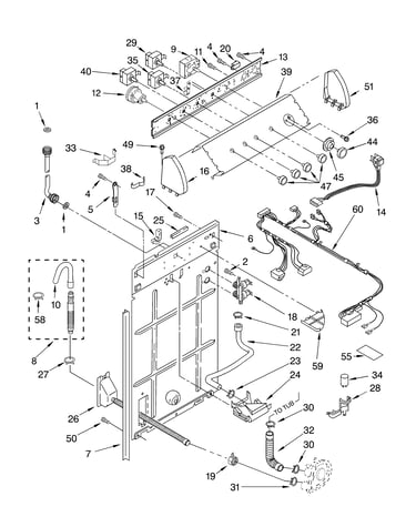 Controls and rear panel parts