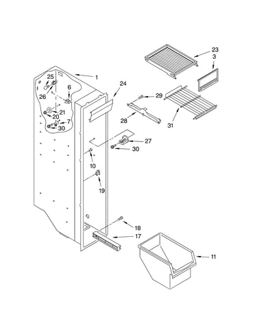 Freezer liner parts