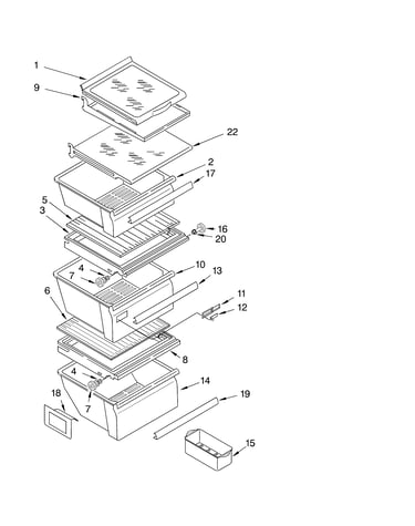Refrigerator shelf parts