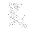Whirlpool GD5THGXKS03 motor and ice container parts diagram