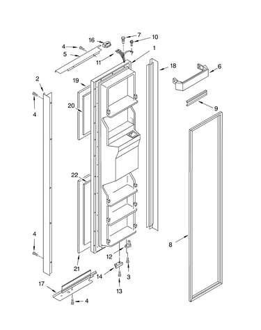 Freezer door parts