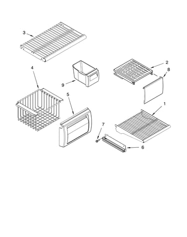Freezer shelf parts