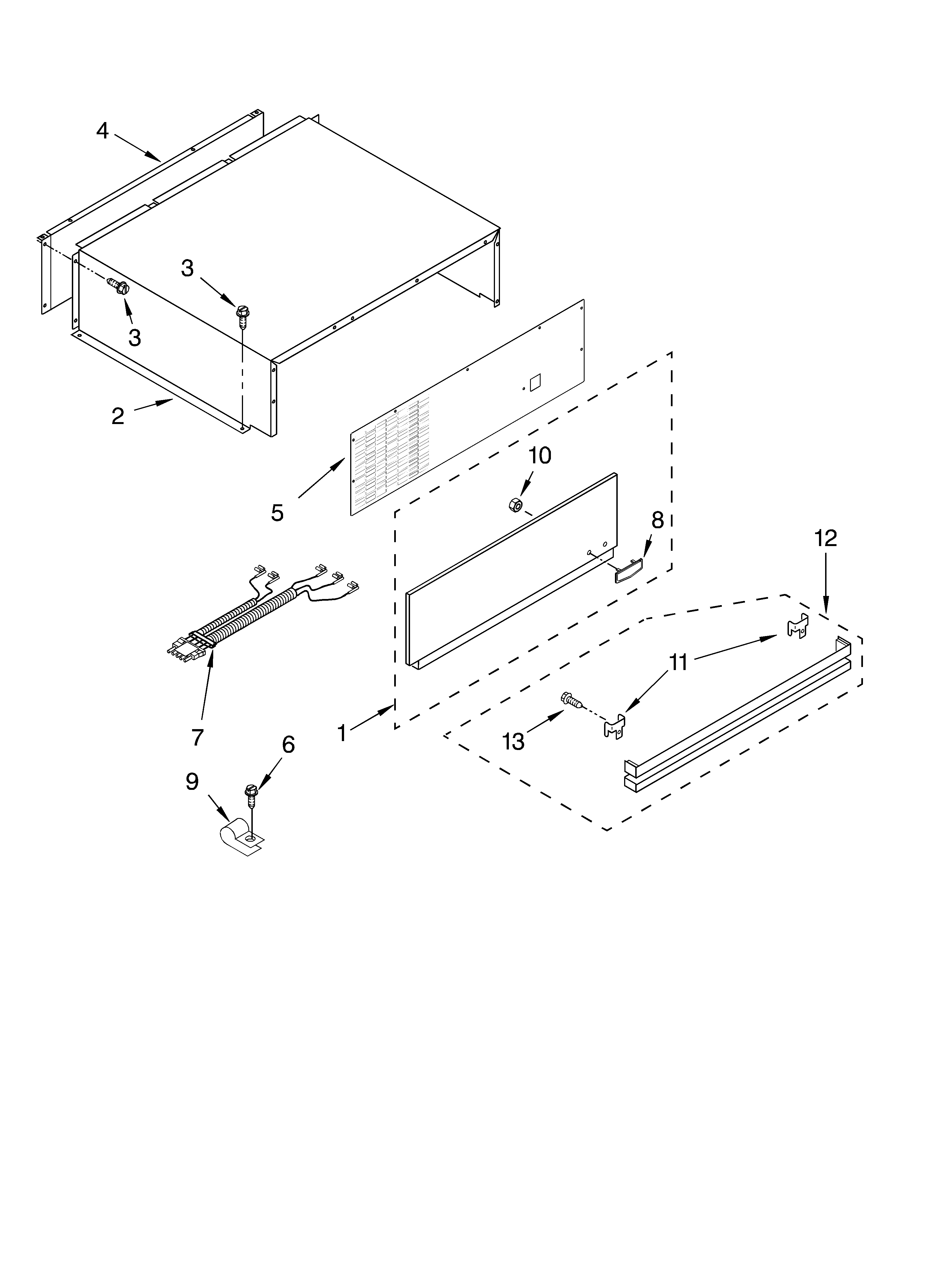 Top grille and unit cover parts