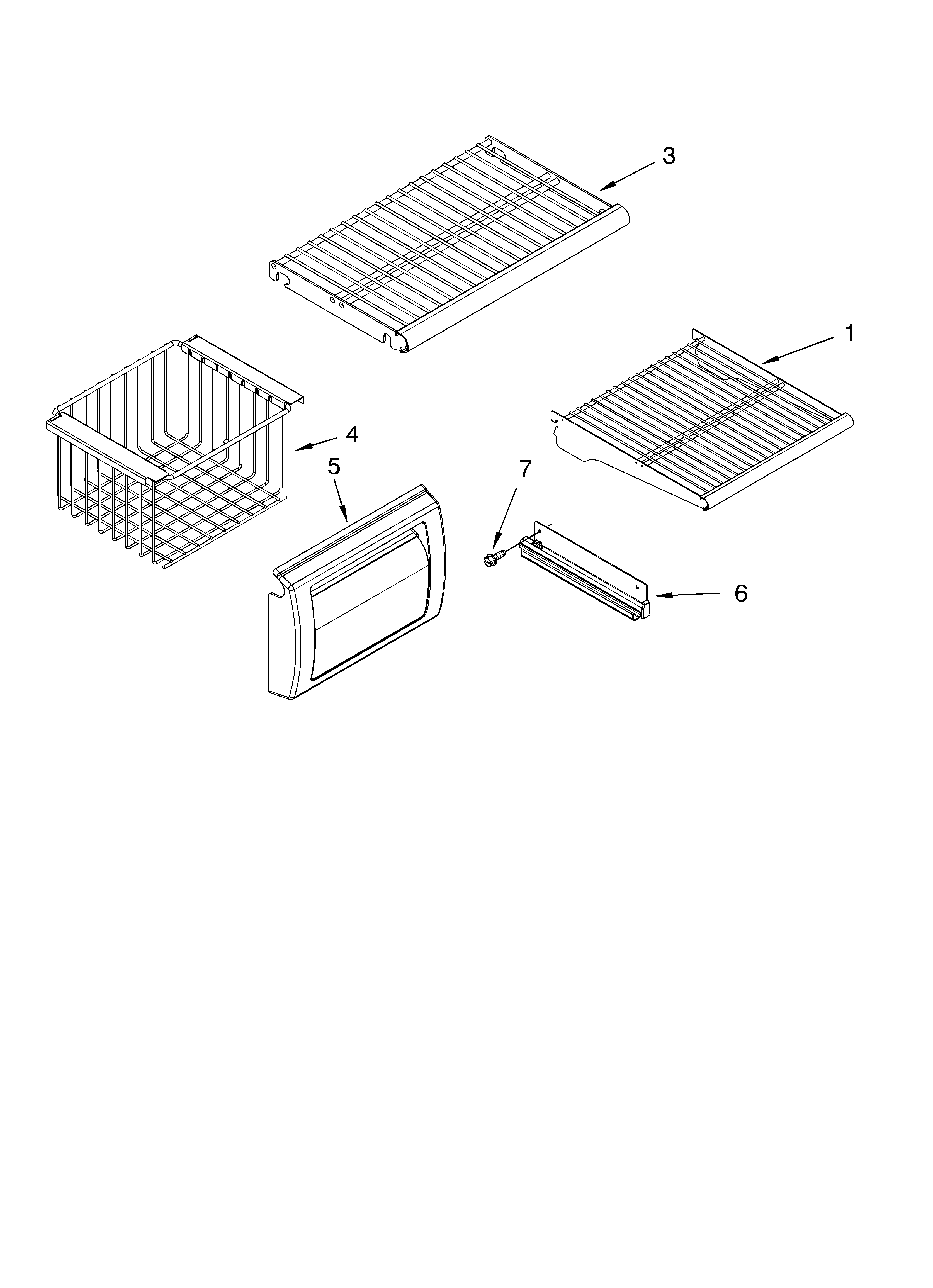 Freezer shelf parts