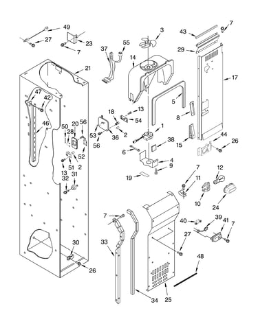 Freezer liner and air flow parts