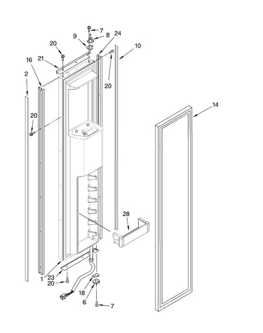 Freezer door parts