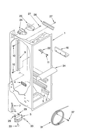 Refrigerator liner parts