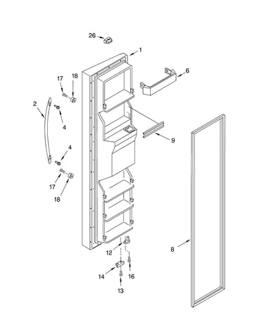 Freezer door parts