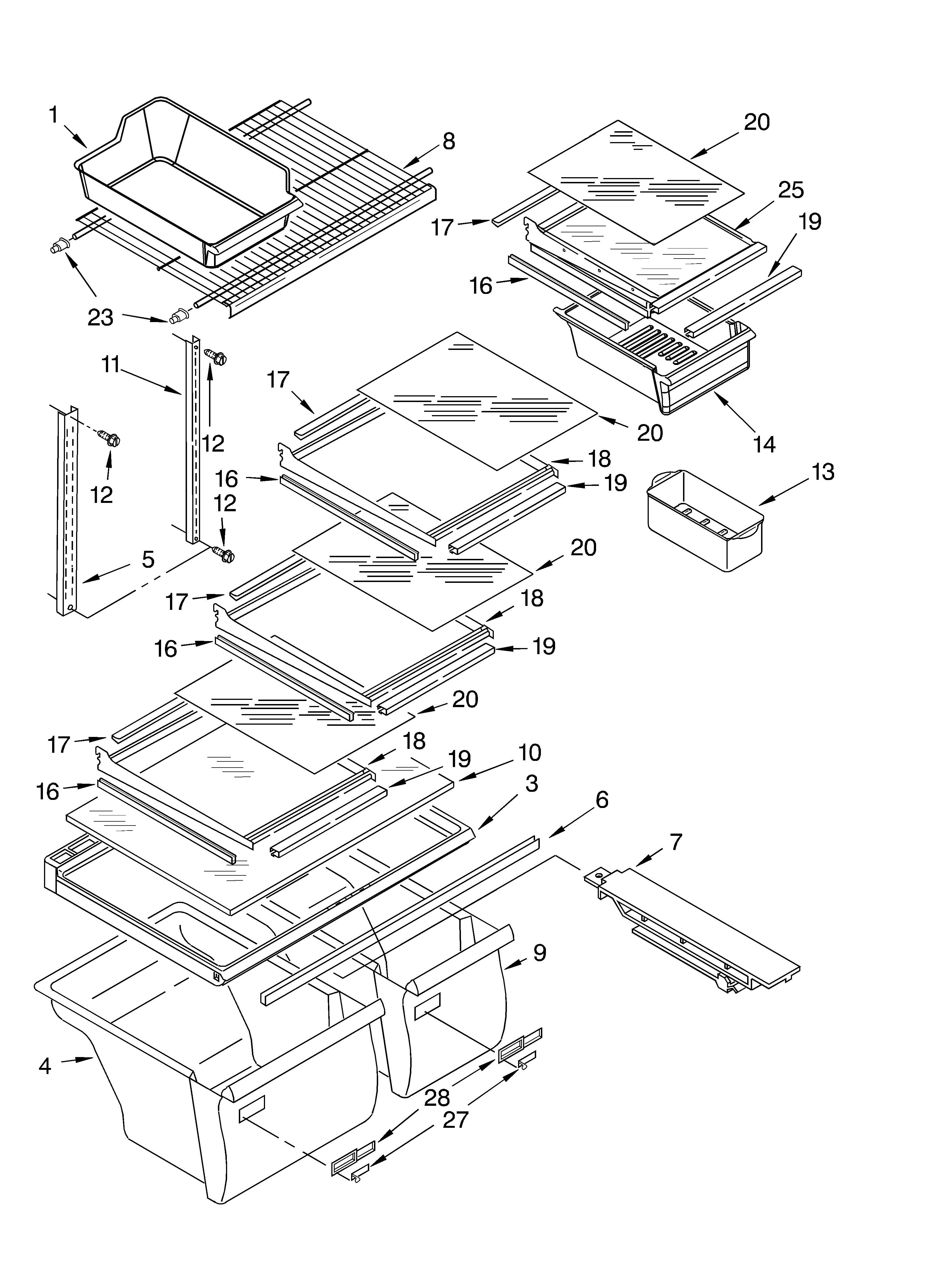 Shelf parts